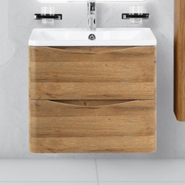 Тумба подвесная с раковиной BelBagno ACQUA-700-2C-SO-RR 70 см, Rovere Rustico, Цвет фасада: Rovere Rustico фото 