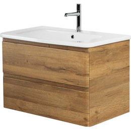 Тумба подвесная с раковиной BelBagno ALBANO-CER-1050-2C-SO-RR 105 см, Rovere Rustico, Цвет фасада: Rovere Rustico фото 