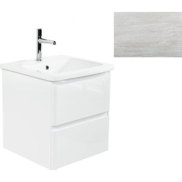 Тумба подвесная с раковиной BelBagno ALBANO-CER-500-2C-SO-RVB 50 см, Rovere Vintage Bianco, Цвет фасада: Rovere Vintage Bianco фото 