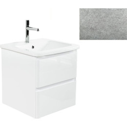 Тумба подвесная с раковиной BelBagno ALBANO-CER-500-2C-SO-CVG 50 см, Cemento Verona Grigio, Цвет фасада: Cemento Verona Grigio фото 