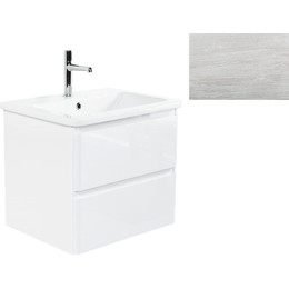 Тумба подвесная с раковиной BelBagno ALBANO-CER-600-2C-SO-RVB 60 см, Rovere Vintage Bianco, Цвет фасада: Rovere Vintage Bianco фото 