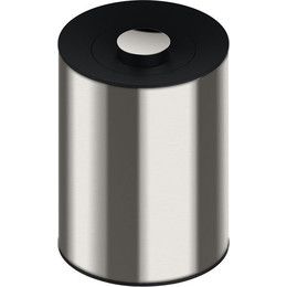 Ведро для мусора Keuco Plan 04989010037, цвет нержавеющая сталь/чёрно-серый фото 