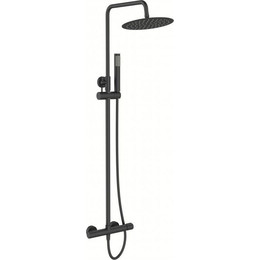 Душевая стойка BelBagno UNO-DOCM-NERO, черный матовый, Цвет производителя: чёрный матовый фото 