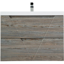 Тумба подвесная с раковиной BelBagno VITTORIA-800-2C-SO-PINO-P 80 см, Pino фото 