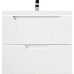 Тумба подвесная с раковиной BelBagno VITTORIA-800-2C-SO-BL-P 80 см, Bianco Lucido фото 