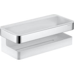 Полка Keuco Moll 12758010000, цвет хром/белый фото 