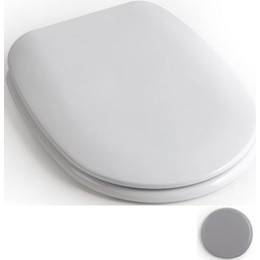 Сиденье с крышкой для унитаза White Ceramic Basic микролифт WC00SFMSL, серый матовый фото 