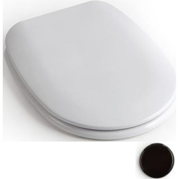 Сиденье с крышкой для унитаза White Ceramic Basic микролифт WC00S05SL, черный матовый фото 