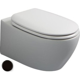 Унитаз подвесной безободковый White Ceramic Basic W020305, черный матовый фото 