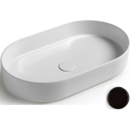 Раковина-чаша White Ceramic Blade 60 см W052705, черный матовый фото 