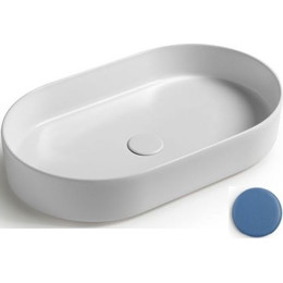 Раковина-чаша White Ceramic Blade 60 см W0527BD, синий матовый фото 