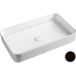 Раковина-чаша White Ceramic Blade 65 см W051705, черный матовый фото 