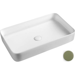 Раковина-чаша White Ceramic Blade 65 см W0517VA, зеленый матовый фото 
