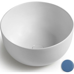 Раковина-чаша White Ceramic Dome 44 см W0307BD, синий матовый фото 