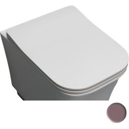 Сиденье с крышкой для унитаза White Ceramic Idea микролифт WC100SPLSL, сливовый матовый фото 