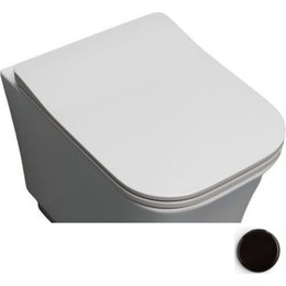 Сиденье с крышкой для унитаза White Ceramic Idea микролифт WC100S05SL, черный матовый фото 