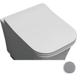Сиденье с крышкой для унитаза White Ceramic Idea микролифт WC100SFMSL, серый матовый фото 