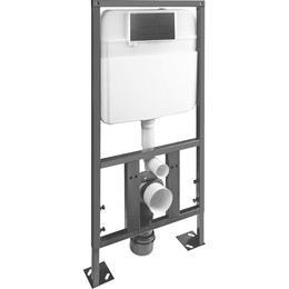 Инсталляция для унитаза SantiLine Adell SL-04 (кнопка черная матовая, квадратная) фото 