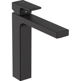 Смеситель для раковины высокий Hansgrohe Vernis Shape 71591670, черный матовый фото 
