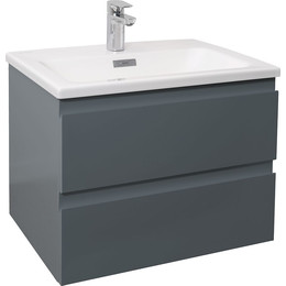 Тумба подвесная с раковиной Jacob Delafon Madeleine 60 см EB2052-J54, серый матовый фото 