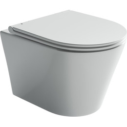 Унитаз подвесной ceramicanova Forma Rimless CN3011 с тонкой крышкой микролифт фото 