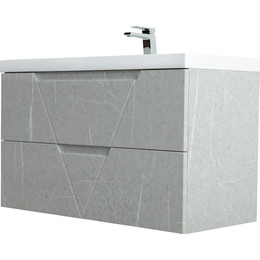 Тумба подвесная с раковиной BelBagno VITTORIA-900-2C-SO-TB-P 90 см, Toros Bianco фото 