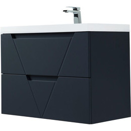 Тумба подвесная с раковиной BelBagno VITTORIA-900-2C-SO-GO-P 90 см, Grigio Opaco фото 