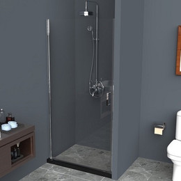 Душевая дверь BelBagno 90 см UNO-B-1-90-C-Cr, хром/прозрачное фото 