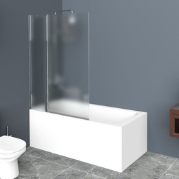 Шторка для ванны BelBagno 90 см UNO-V-11-90/150-P-Cr, хром/матовое фото 
