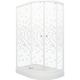 Душевое ограждение Triton Коралл A 120х80 см, белый/узор L фото 