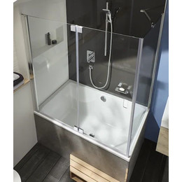 Шторка для ванны Jacob Delafon Capsule 140x90 см E6D129-GA, хром/прозрачное фото 