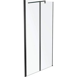 Душевая перегородка Jacob Delafon Serenity 100 см E14W100-BLV, черный/серое фото 