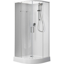 Душевое кабина Aquanet Passion EVO R 100x100 см 281965, белый/прозрачное (безсиликоновая сборка) фото 