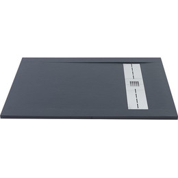 Каменный поддон Aquanet Delight 160x90 см 258901, чёрный фото 