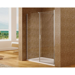 Душевая дверь Aquanet Cinetic AE12-N-80H190U-CT+AE12-F-90H190U-CT 170 см, хром/прозрачное фото 