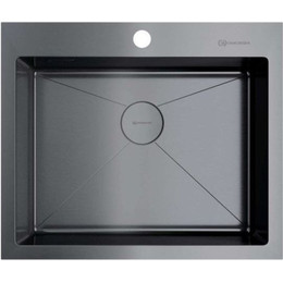 Мойка кухонная Omoikiri Akisame 59-GM (4973096) 1,2 мм, вороненая сталь, Цвет производителя: вороненая сталь фото 