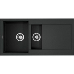 Кухонная мойка Omoikiri Sakaime 100-2-BL 4993892, чёрный, Цвет производителя: чёрный фото 