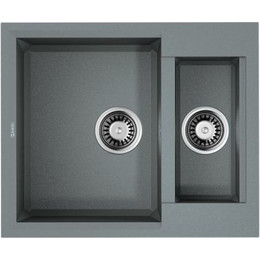 Кухонная мойка Omoikiri Sakaime 60-2-GR 4993554, leningrad grey, Цвет производителя: Leningrad Grey фото 