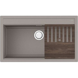 Кухонная мойка Omoikiri Kitagawa 86-LB-GR 4993796, leningrad grey, Цвет производителя: Leningrad Grey фото 