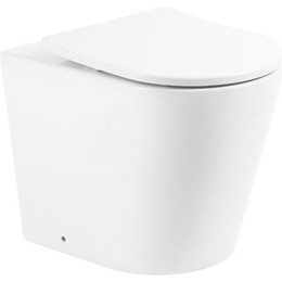 Унитаз приставной безободковый BelBagno Flay-R BB1003CBR фото 