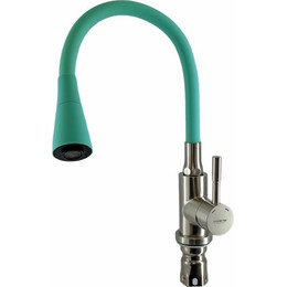 Смеситель для кухни Ledeme L74199-11, бирюзовый/сатин фото 