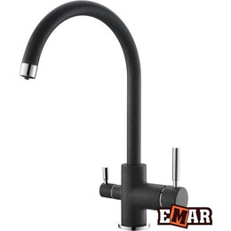 Смеситель для кухни Emar EC-3007, антрацит, Цвет производителя: антрацит фото 