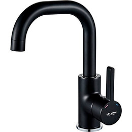 Смеситель для раковины Ledeme L1099B, черный фото 