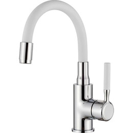Смеситель для раковины Ledeme L1399-3 белый/хром фото 