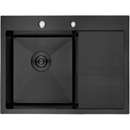 Кухонная мойка Gerhans K35848B-L 1 мм, PVD графит, Цвет производителя: графит фото 