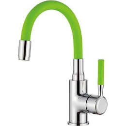 Смеситель для раковины Ledeme L1399-5 зеленый/хром фото 