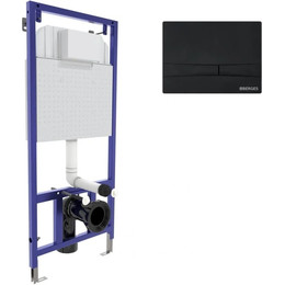 Инсталляция для унитаза Berges Wasserhaus Novum F5 040255 (кнопка Soft Touch, черная) фото 