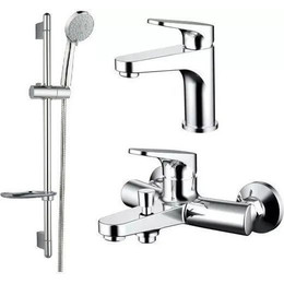 Набор смесителей 3 в 1 для ванны Bravat Eler фото 