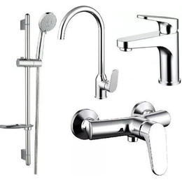 Набор смесителей 4 в 1 для душа Bravat Eler фото 