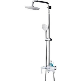 Душевая стойка Gappo Tomahawk G2402-8, белый/хром фото 